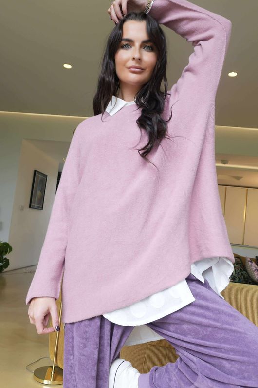 Conrad Oversized Boxy Knit Indian Rose /20=